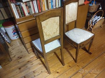 Coppia sedia d’epoca  noce