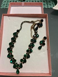 Parure elegante giracollo e orecchini