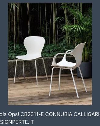 Sedie Calligaris 4 modello ops e uno sgabello Argo