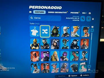 Account fortnite con 140+ skin anche rare liv 1738