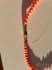 chocker corallo antico oro 18k