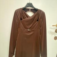Vestito marrone manica lunga