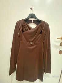 Vestito marrone manica lunga