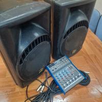 altoparlanti casse amplificate 250w