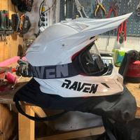 Casco motocross+ mascherina