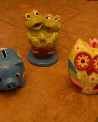 3 Salvadanai Totale 10 euro