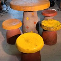 Set da giardino in cemento vintage