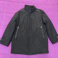 Giubbotto uomo nero Bush elegante lungo taglia54