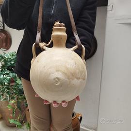 ANTICA E RARA BORRACCIA IN TERRACOTTA DELL’800