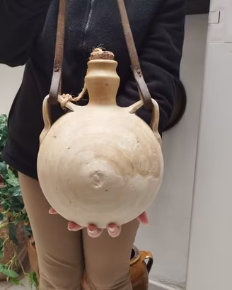 ANTICA E RARA BORRACCIA IN TERRACOTTA DELL’800