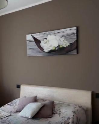 Quadro Orchidee Bianche su Legno
