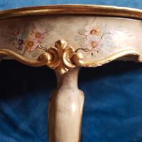 Mensola consolle con piano in marmo e cassetto