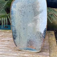 Specchio vintage con cornice in ottone