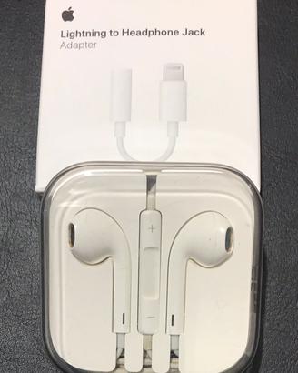 APPLE ADATTATORE LIGHTNING-JACK + EARPODS