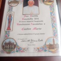  Benedizione Apostolica originale di Papa Be