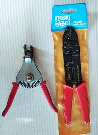 Set 2 Pinze Spelacavi e Crimpatrice Utensili ABC 