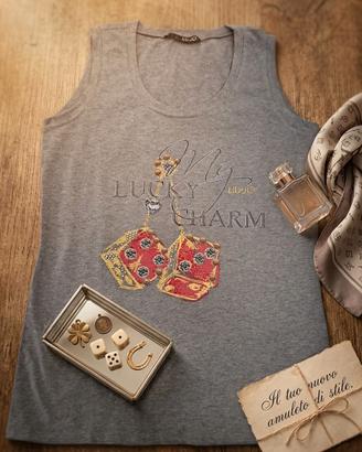 Canottiera Liu Jo "My Lucky Charm" con strass