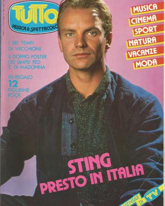 Rivista TUTTO 1985 STING/LE BON/VECCHIONI/TIPINIFI