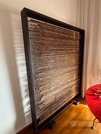 Arredo divisorio in teak e vero bambù