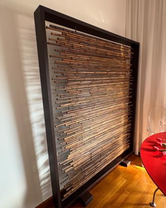 Arredo divisorio in teak e vero bambù