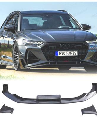 SPOILER LIP AUDI A6 19-24 LOOK RS6 ABT NERO LUCIDO