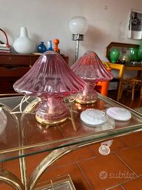 Coppia di lampade da tavolo fungo vintage