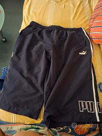 combo pantaloncino puma, canotta da corsa asics