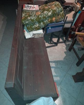 Cassapanca in legno a L