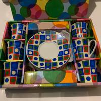 Set da 6 tazzine di caffè con piattini