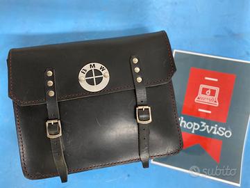 Bmw Ninet-Scrambler-Pure:Borsa pelle con logo