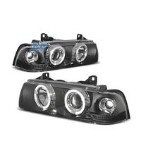 FARI BMW E36 91-99 OCCHI ANGELI CCFL FONDO NERO