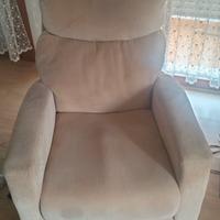 Coppia Poltrone Relax Alzapersona in Tessuto 