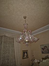 Lampadario in vetro di Murano