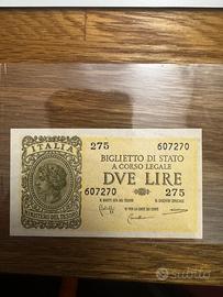 2 Lire Italia Laureata 23/11/1944