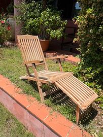 Sdraio in teak chaise longue ( 2 pezzi )