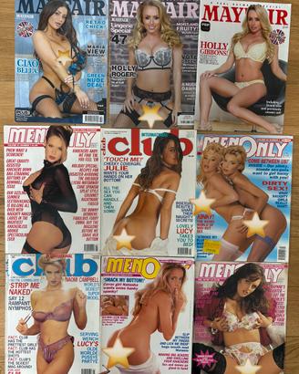 Lotto di 9 riviste maschili vintage.