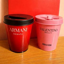 Set bicchieri originali Armani Beauty e Valentino
