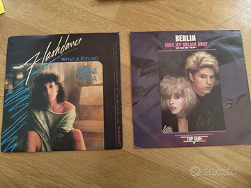 45 giri colonne sonore Flashdance e Top Gun