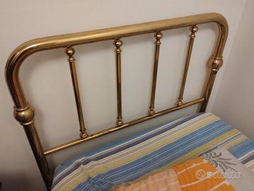 letto ottone singolo Barel rete a doghe cm90x200 