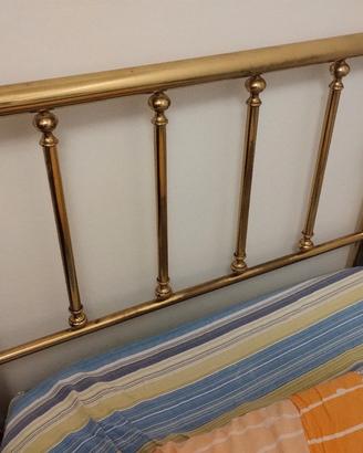 letto ottone singolo Barel rete a doghe cm90x200 
