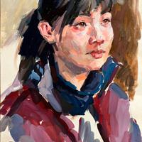 Arte Asiatica-Giappone-Ritratto firmato