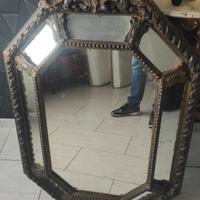 specchio antico esagonale 