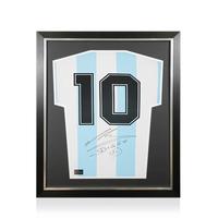 Autografo Diego Maradona Maglia 1986 cornice Icons