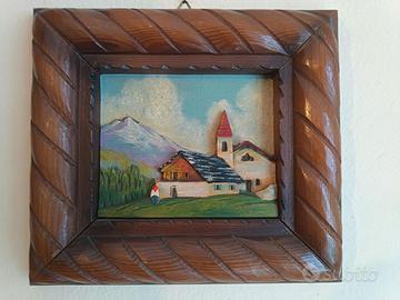 opera di arte popolare artigianato tipico alpino
