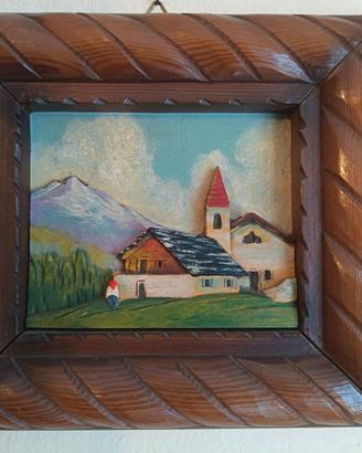 opera di arte popolare artigianato tipico alpino