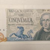 banconota 5000 lire Colombo