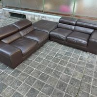 Divano com penisola vera pelle