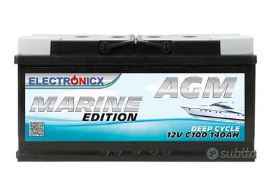 Batteria AGM 140ah 12V per camper e barche