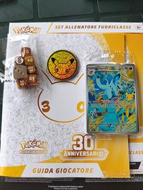 nidorina 30th + guida allenatore,dadi e moneta