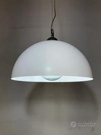 Lampadario cupola D.33 metallo bianco